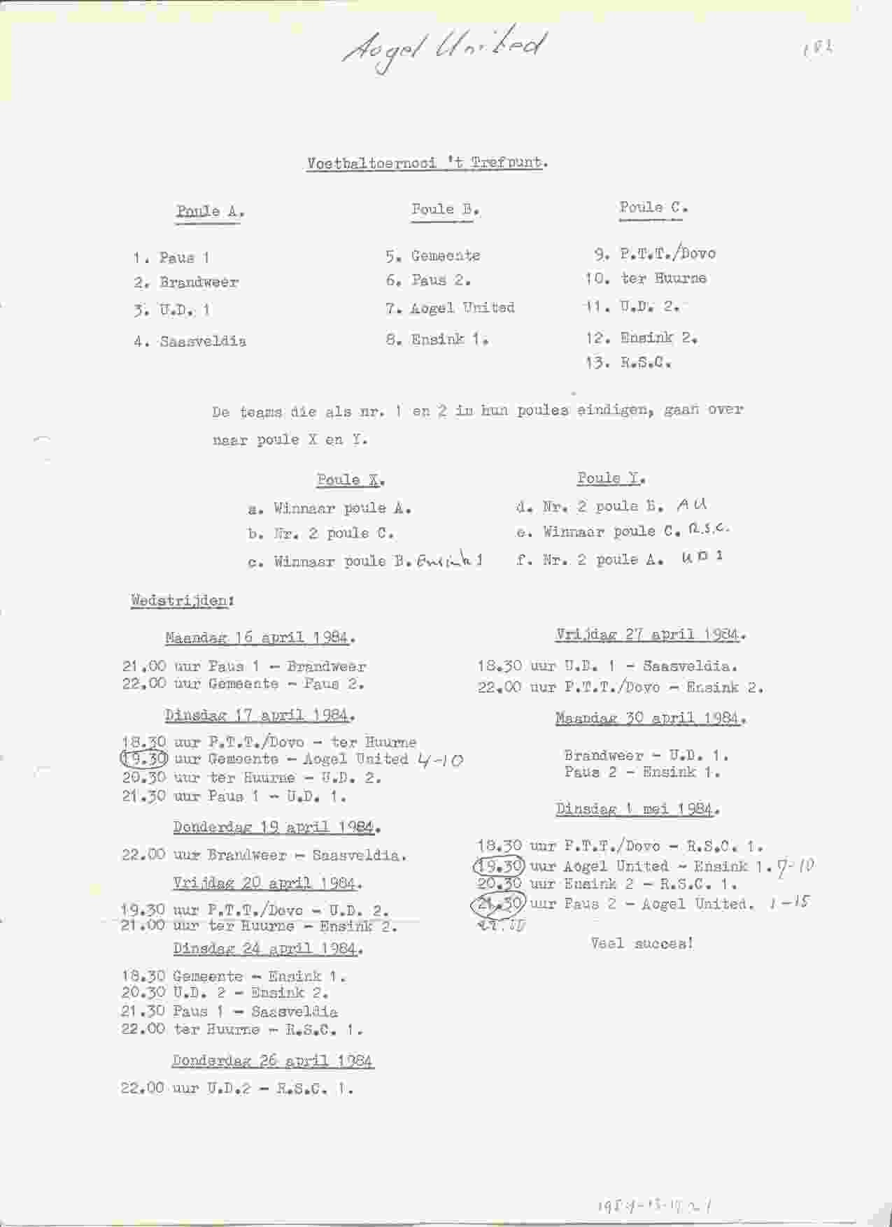 Diverse offici&euml;le documenten