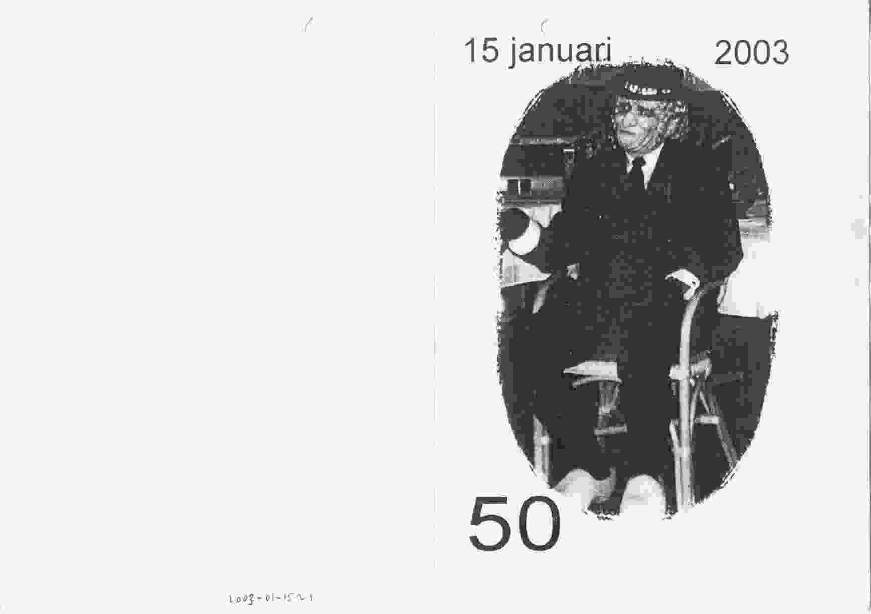 Herman Damink ziet Abraham op 2003-01-15