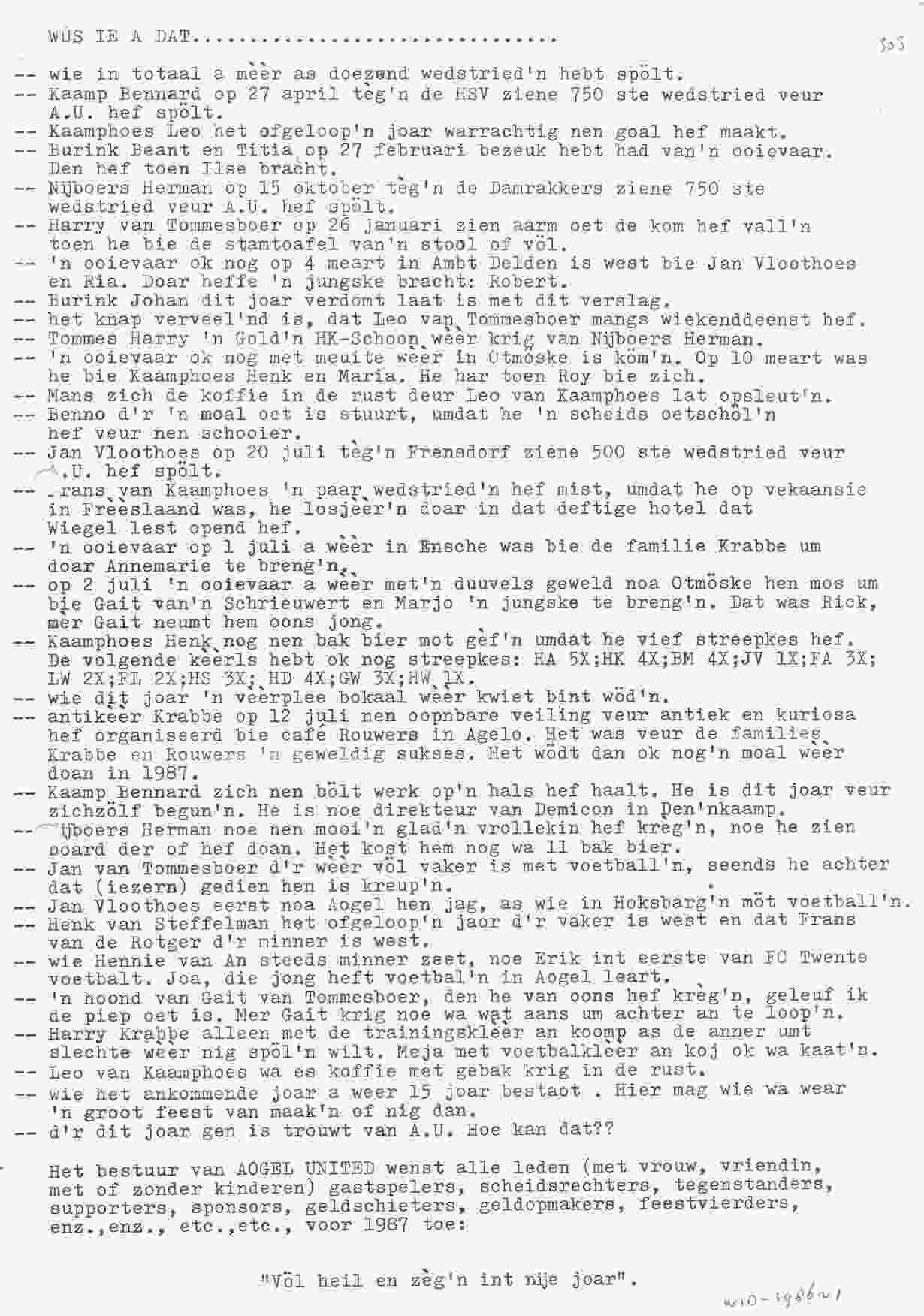 Alle Wus ie dat.. documenten